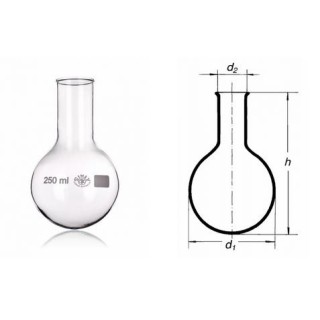 Banka s guľatým dnom, úzkohrdlá, vyhnutý okraj, s potiskem, SIMAX