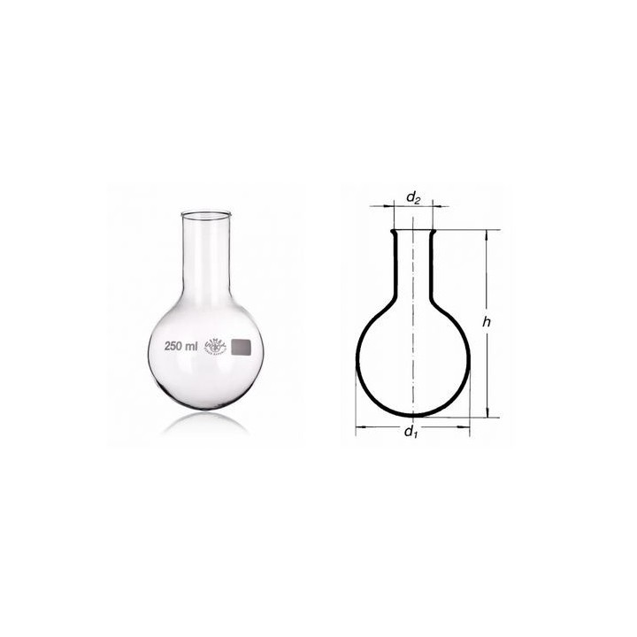 Banka s guľatým dnom, úzkohrdlá, vyhnutý okraj, s potiskem, SIMAX