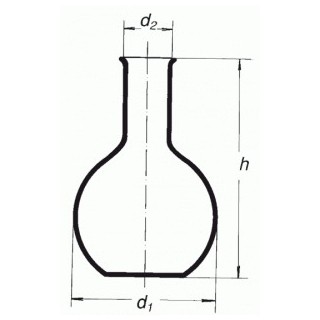 Banka s plochým dnom, úzkohrdlá, vyhnutý okraj, SIMAX