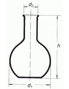 Banka s plochým dnom, úzkohrdlá, vyhnutý okraj, SIMAX