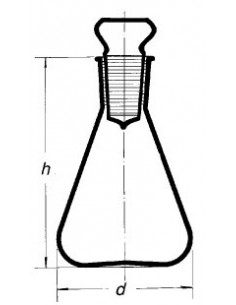 Baňka na stanovení jódového čísla, skleněná zátka, NZ, SIMAX