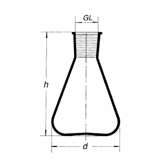 Baňka kuželová dle Erlenmeyera, NZ, SIMAX