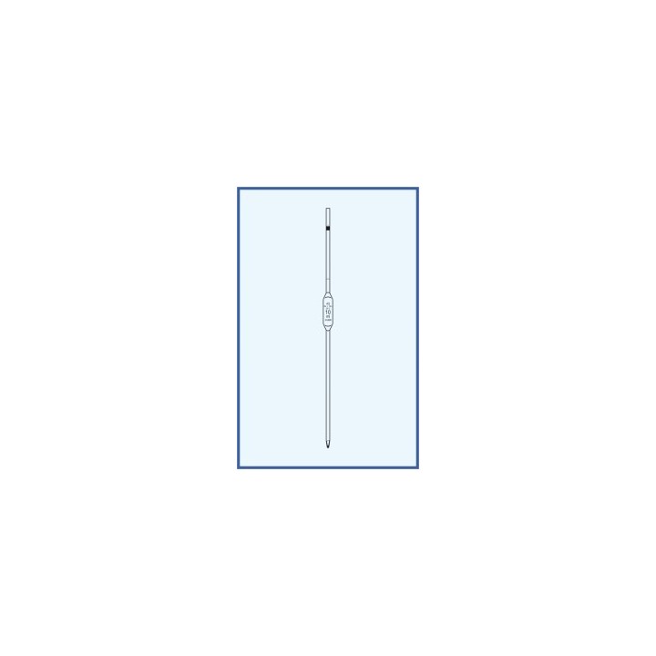 Pipeta nedělená, tř. AS, 1 ryska, rozšířené provedení