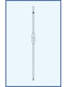 Pipeta nedělená, tř. AS, 1 ryska, rozšířené provedení ověřená - K4