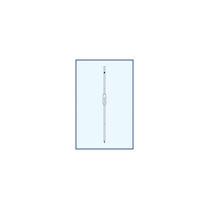 Pipeta nedělená, tř. AS, 2 rysky, rozšířené provedení