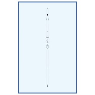 Pipeta nedělená, tř. AS, 2 rysky, rozšířené provedení, bezpečnostní banička