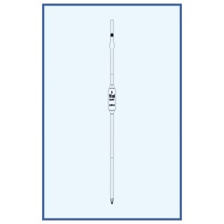 Pipeta nedělená, tř. B, 2 rysky, rozšířené provedení, bezpečnostní banička