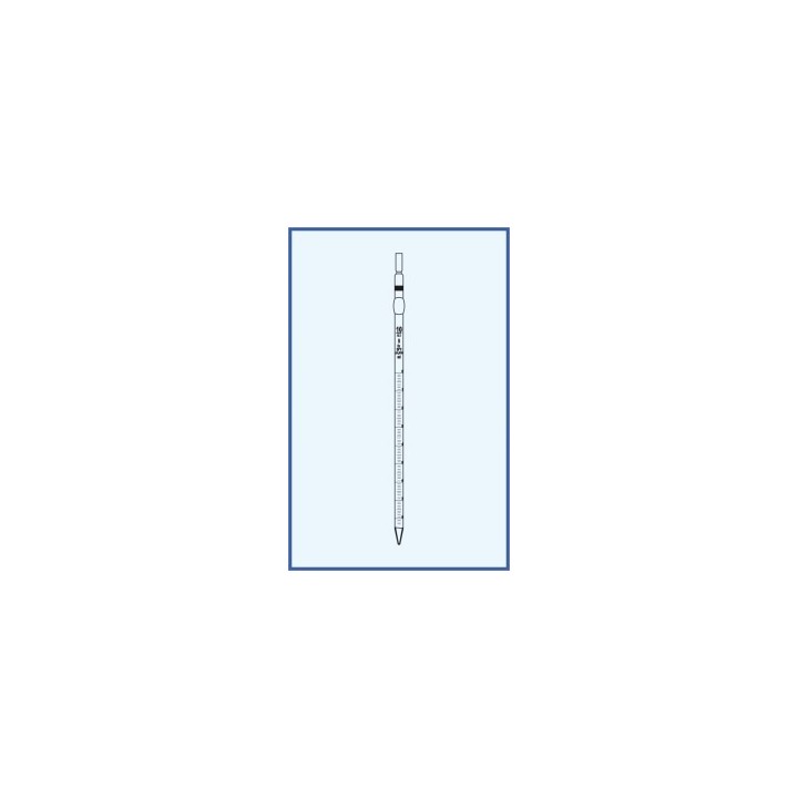 Pipeta dělená, tř. B, úplný výtok, bezpečnostní banička