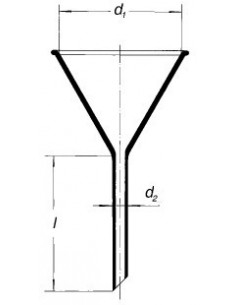 Nálevka s krátkým stonkem, úhel 60°, SIMAX