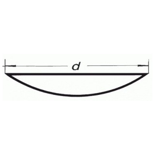 Sklo hodinové s otaveným okrajem