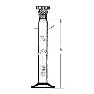 Válec odměrný, třída B, NZ, plastová zátka, bílá graduace, SIMAX