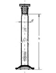 Válec odměrný, třída B, NZ, plastová zátka, bílá graduace, SIMAX