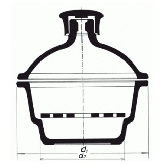 Exsikátor s plastovým hmatníkem, SIMAX