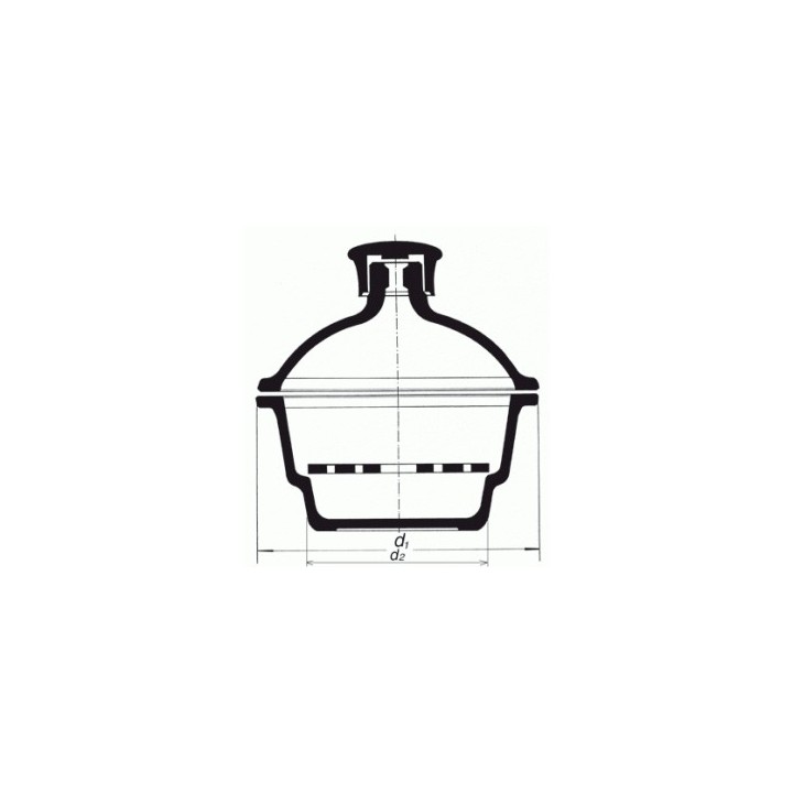 Exsikátor s plastovým hmatníkem, SIMAX