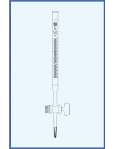 Byreta, tř. AS, se Schellbachovým pruhem, přímý kohout, skleněné kladívko