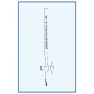 Byreta, tř. B, se Schellbachovým pruhem, přímý kohout, teflonové kladívko