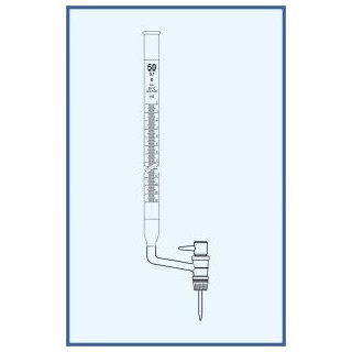 Byreta, tř. B, se Schellbachovým pruhem, boční kohout, teflonové boční kladívko