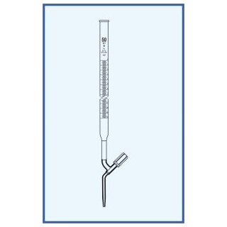 Byreta, tř. B, přímý teflonový ventil