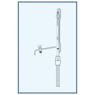 Byreta automatická dle Pelleta, tř. AS, výpustný kohout, skleněné kladívko