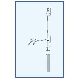 Byreta automatická dle Pelleta, tř. AS, se Schellbachovým pruhem, výpustný kohout, teflonové kladívko