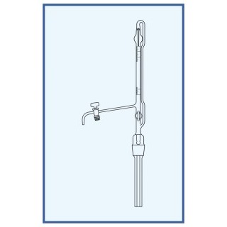 Byreta automatická dle Pelleta, tř. AS, výpustný kohout, přepouštěcí kohout, skleněná kladívka