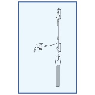 Byreta automatická dle Pelleta, tř. AS, se Schellbachovým pruhem, výpustný kohout, přepouštěcí kohout, teflonové kladívka