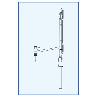 Byreta automatická dle Pelleta, tř. AS, se Schellbachovým pruhem, boční kohout, boční teflonové kladívko