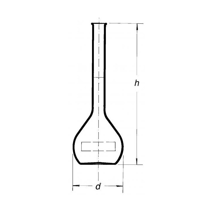 Banka odmerná, s vyhnutým okrajom, bez zátky, tr. A, overená