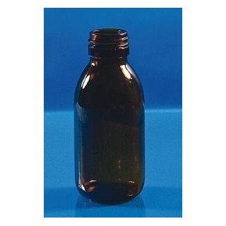 Fľaša úzkohrdlá so závitom - liekovka, hnedá