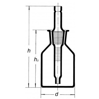 Fľaša indikátorová, číra, SIMAX