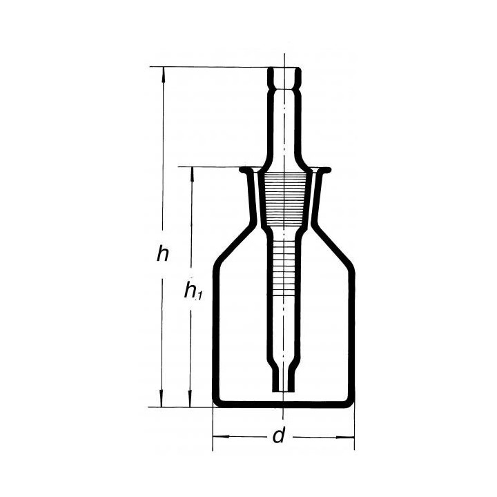 Fľaša indikátorová, číra, SIMAX