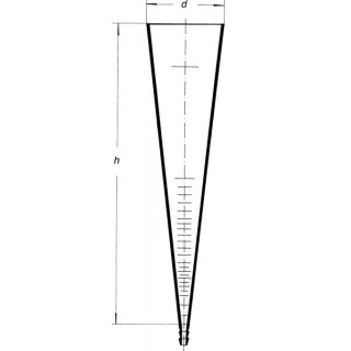 Delenie sedimentačných valcov podľa Imhoffa: