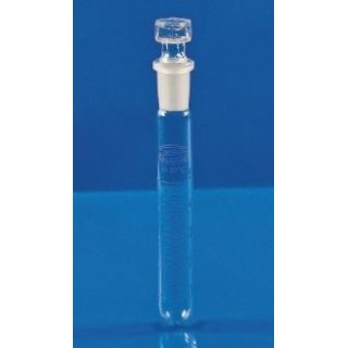 Skúmavka s guľatým dnom, stupnicou, NZ a sklenenou zátkou