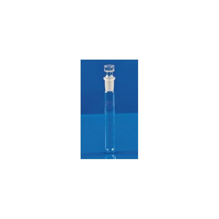 Skúmavka s guľatým dnom, stupnicou, NZ a sklenenou zátkou