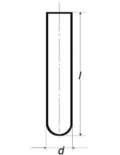 Skúmavka s guľatým dnom -...