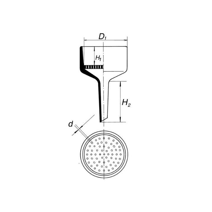 Lievik Bűchnerov, porcelánový